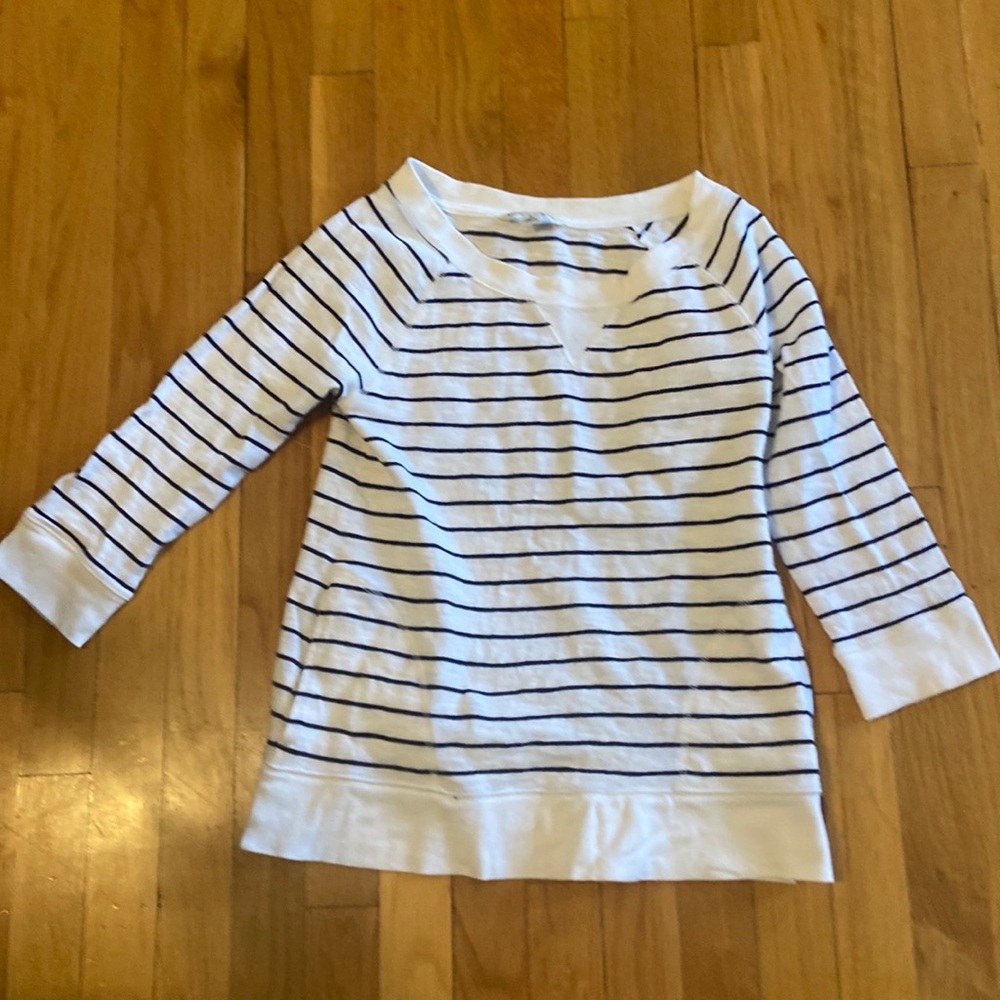 Banana Republic small cotton striped top.  Two side pockets.